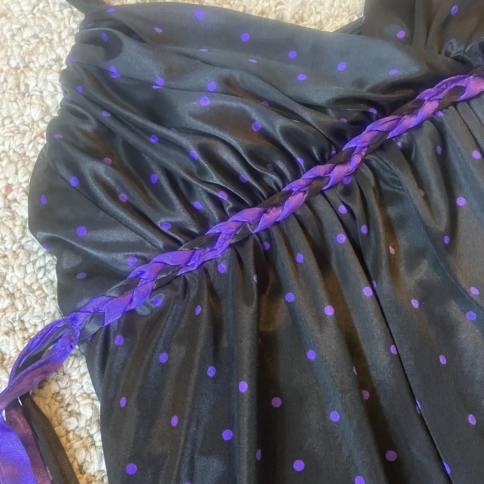 Ruby Rox Womens Babydoll Slip Dress Size M Satin Y2K Twee Polka Dot Whimsigoth - Image 2 of 4