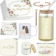Maid of Honor Proposal Box, Bridesmaid Proposal Gifts Set - Will You Be My Br...