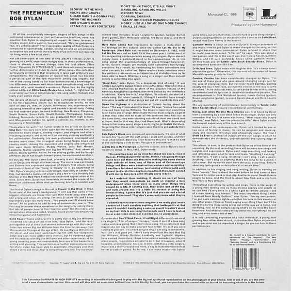 RSD BLACK FRIDAY 2025: BOB DYLAN - The Original Freewheelin' (ltd. 12" LP Vinyl) - Image 3 of 3