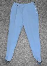 vintage BOGNER WOMEN'S WOOL STIRRUP SKI PANT Germany Hi-Waist Blue sz 8 Pants