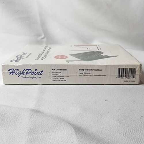 New HighPoint Rocket 620A (2 Channel) Dual Port SATA 6Gb/s PCI-E x1 Low Host - Picture 2 of 6
