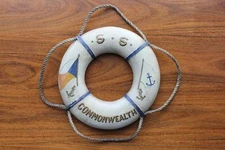 P&O LUNDS BLUE ANCHOR LINE RARE SAILOR MADE SHIPS LIFE BELT SS COMMONWEALTH