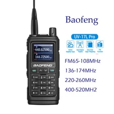 Baofeng UV-17L Wireless Copy Frequency Tri Band NOAA Ham Two Way Radio Black