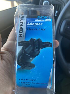 Hopkins 7 Round to 4 Flat Trailer Adapter 6.9 in. -Pack of 1