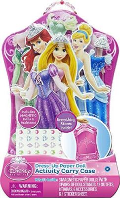 disney princess dress up paper doll activity carry case Princess Dress Up Paper Doll Activity Carry Case