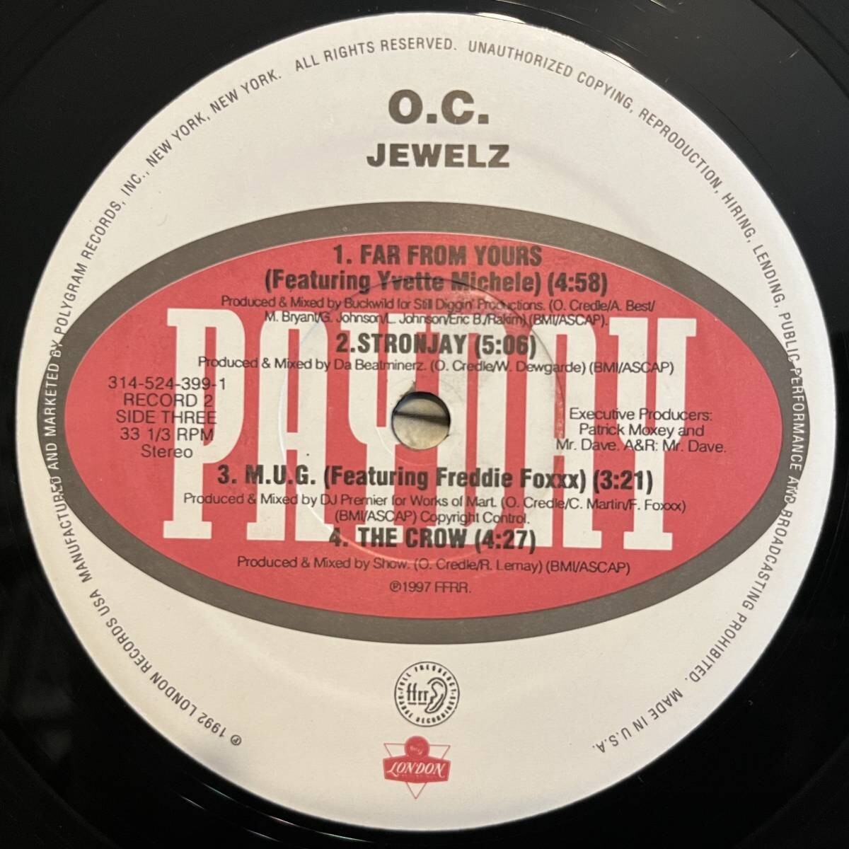 O.C. / Jewelz 1997 US Original 2LP Vinyl Big L, DJ Premier, Lord