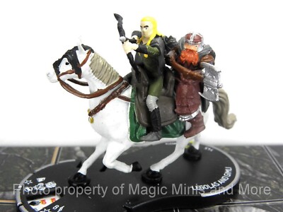 Lord of the Rings Two Towers ~ LEGOLAS AND GIMLI #031 HeroClix Elf Dwarf Horse