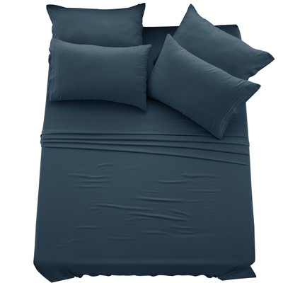 1800 Series 6 Piece Bed Sheet Set Soft Deep Pocket Twin King Queen Full Sheets