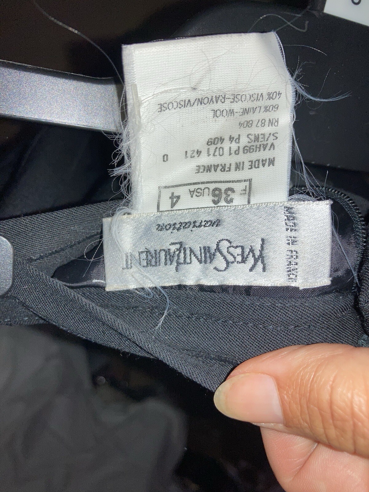 Gonna Yves Saint Laurent grigia Petite 8 vintage autentica