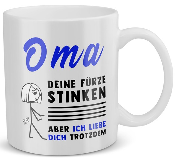 Oma Geschenk Geburtstag Grossmutter Tasse Deine FüRze Stinken Frauen Weihnachten-image
