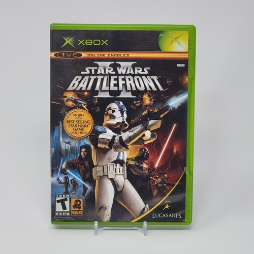 Star Wars: Battlefront II 2 (Original Xbox) Black Label CIB COMPLETE & TESTED