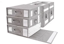 Pack of 5 Bed Sheet Organizers and Storage, Foldable Sheet Organizer for Closet