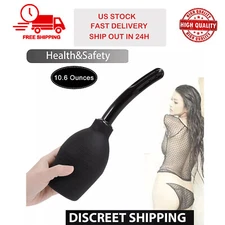 310ml Anal Vaginal Bulb Douche Colonic Irrigation Rubber Enema Bag Cleaner Black