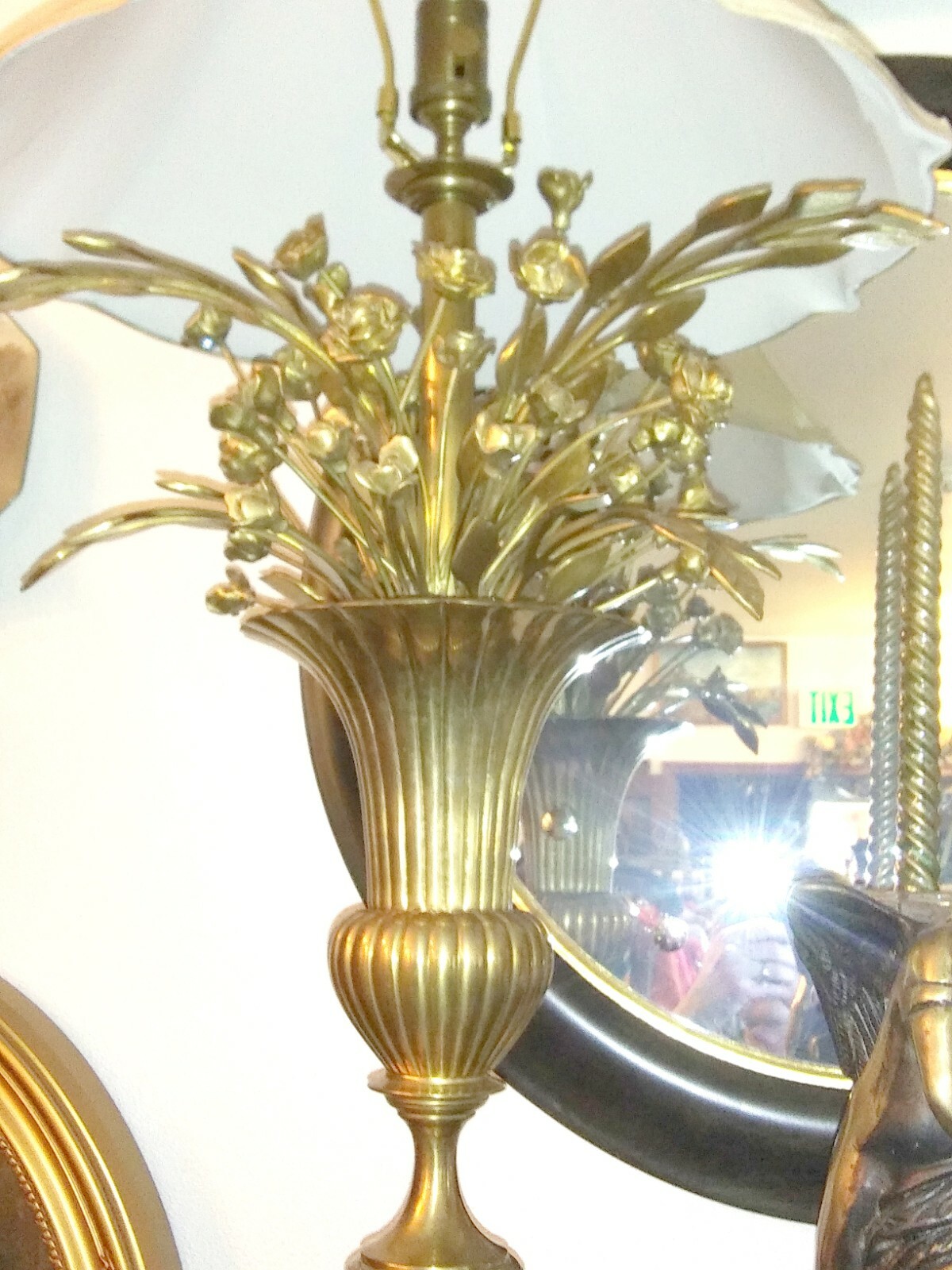 Fredrick Cooper/Wildwood Solid Brass Classic Rose Bouquet Lamp