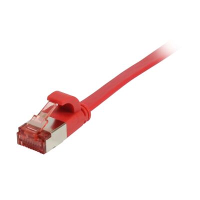 Patchkabel RJ45, CAT6 250Mhz, 3m rot, FTP(U/FTP), TPE(Superflex), Flach
