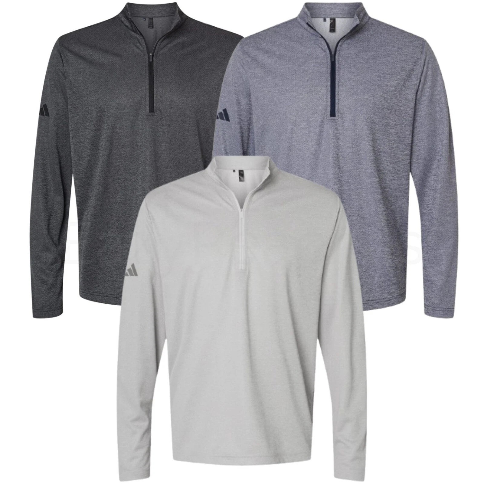 ADIDAS GOLF Men's S-4XL 3-Space Dyed Quarter-Zip Pullover Athletic Sports Jacket