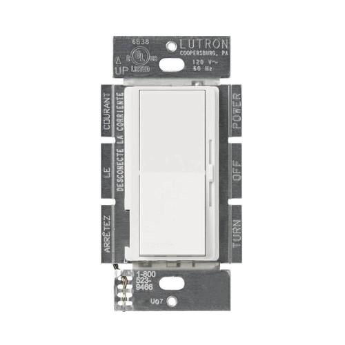 Diva Dimmer Switch for Magnetic Low Voltage, 450-Watt/Single-Pole or 3-Way, Snow - 第 1/5 張圖片