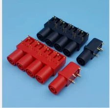 10Pcs Right Angle Gold-Plated 4mm Safety Banana Female Jack PCB Socket Connector