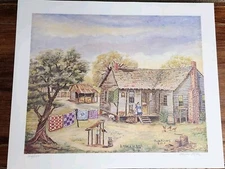 Rhoda B. Stokes  "Buttermilk For Supper," SIGNED print 1981 Landscape 364 of 500