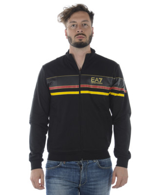 Emporio Armani EA7 Sweatshirt Sweatshirt Hoodie Baumwolle Herren schwarz 3ZPMA5PJ05Z 1200