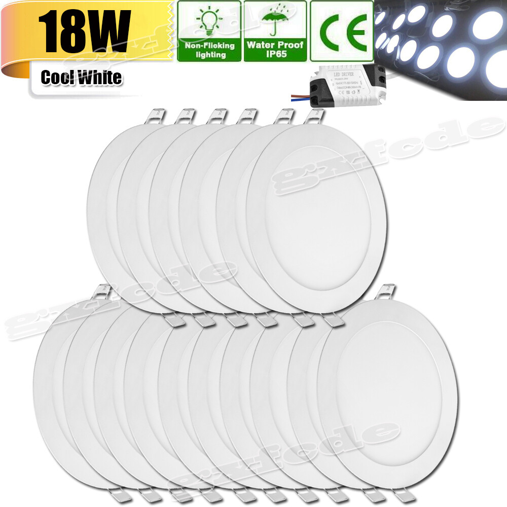 16-Pack 8-Inch Ultra-Thin LED Recessed Ceiling Lights 6000K Daylight