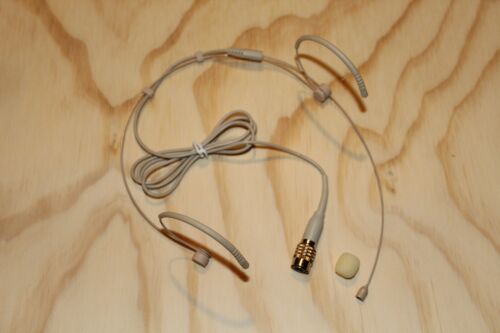 Double Earhook Headset Mic w/ 4 pin mini XLR for Audio Technica *NEW* - Picture 1 of 6