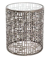 Haku Beistelltisch Bronze Wohnzimmertisch Abstelltisch Ablagentisch Glastisch
