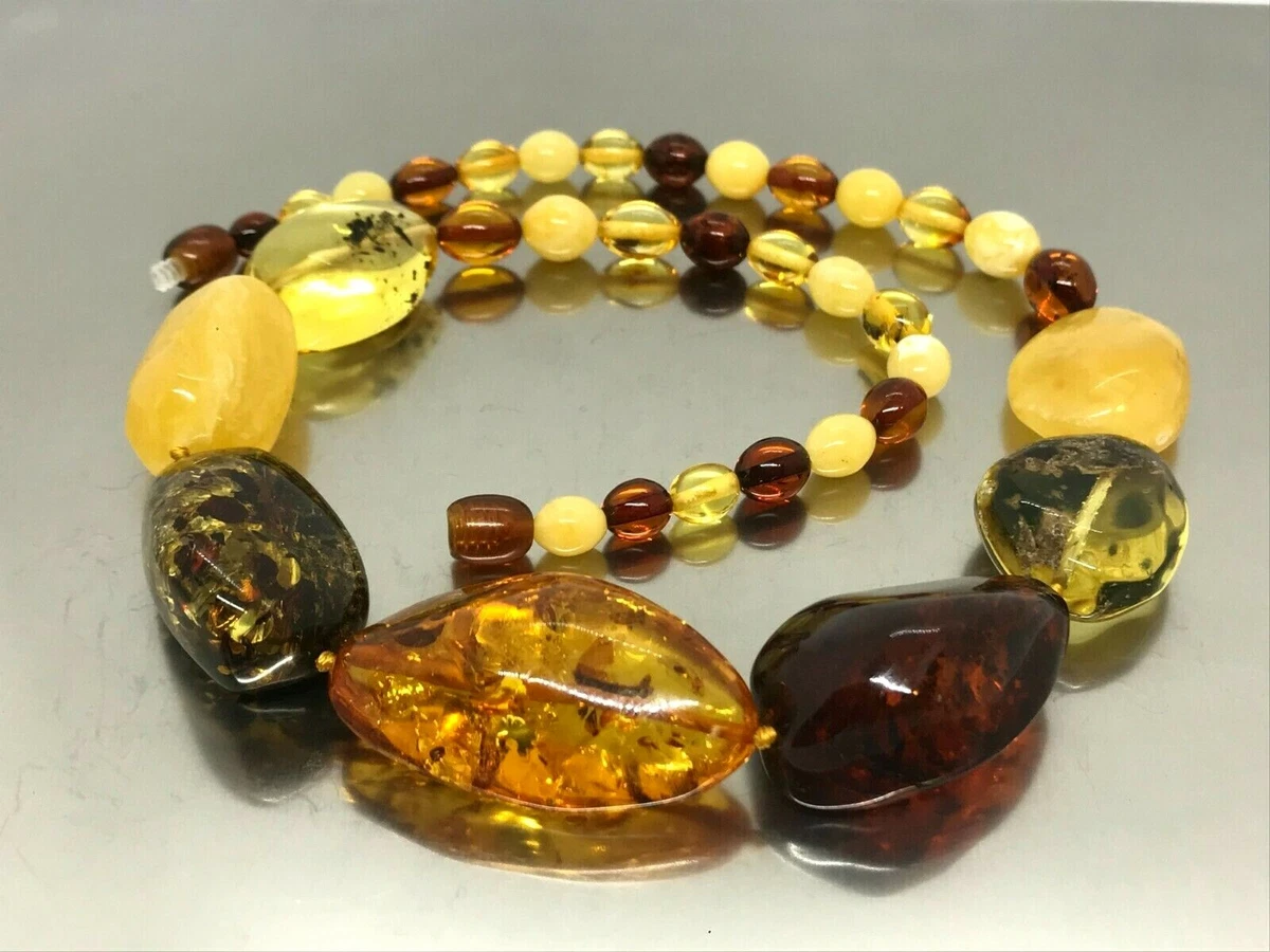 Baltic AMBER NECKLACE Gift Chunky Natural Amber Beads Ladies