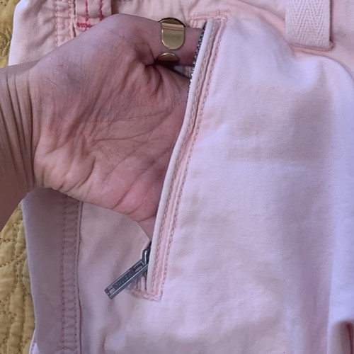 Y2K Express Cargo Pants 27 Capri Pink Vintage Pocket Zipper Cinched Low Rise - Bild 8 von 10