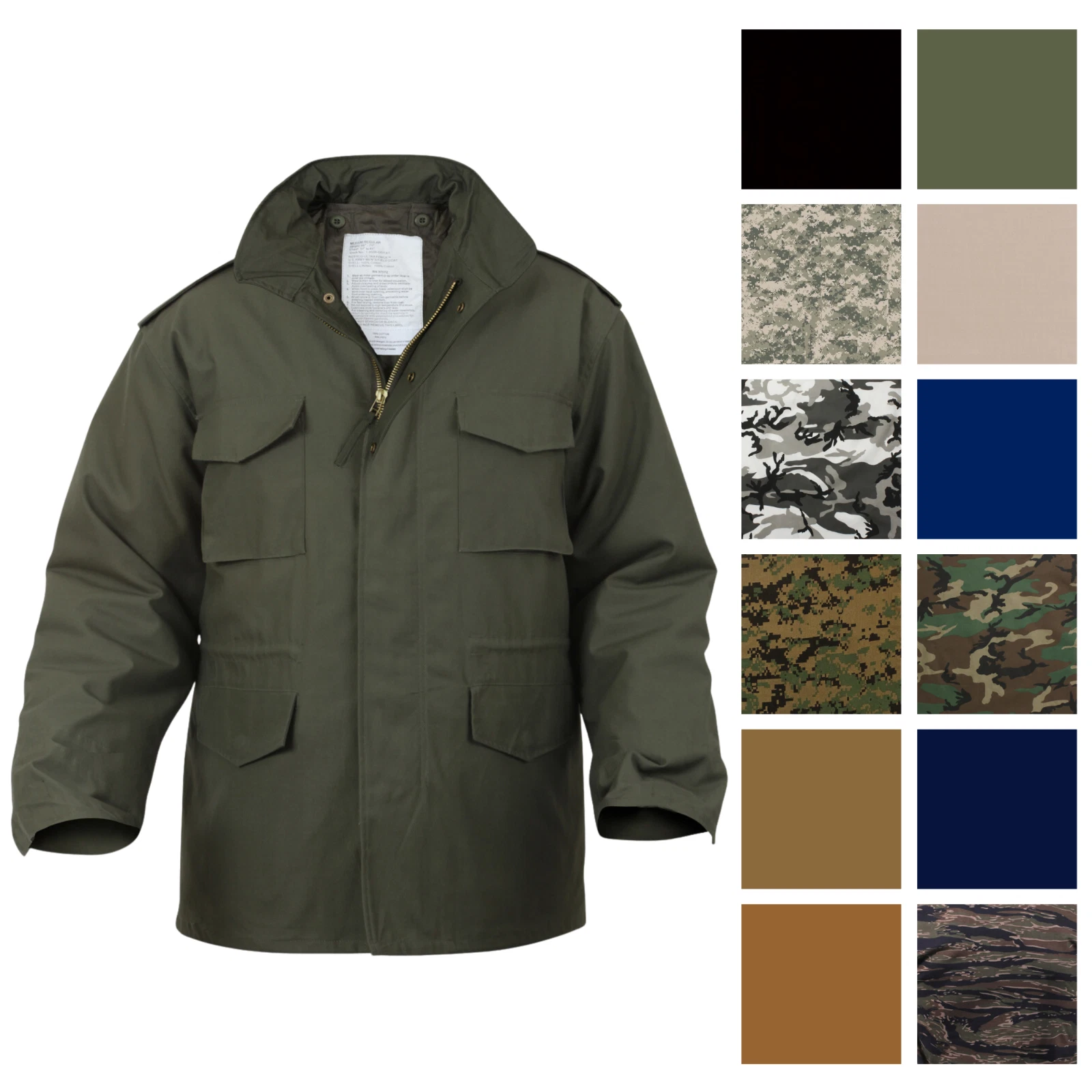 Camo M-65 Field Coat Camouflage Army M65 Tactical Uniform Military Jacket M1965 image 1