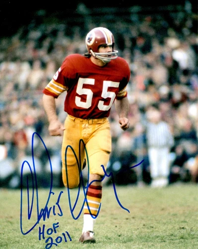 Signed 8x10 CHRIS HANBURGER HOF Washington Redskins Autographed photo - w/COA