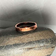 Raw Copper Ring Size 9 Band Jewelry Minimal Hammered Metal Handcrafted USA