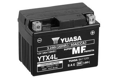 Yuasa YTX4L AGM Batterie 12V 3AH WC - Einbaufertig (YTX4L-BS FTX4L-BS GTX4L-B...