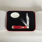Case Knife 64700 Coke Coca Cola Bottle Santa Tin Red Bone Handle Vintage 1991