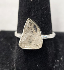Raw Herkimer Diamond Sterling Silver Ring sz 9.5