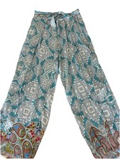 Johnny Was Dandridge Split Leg Palazzo Pants M Boho Resort Vacation Cruise