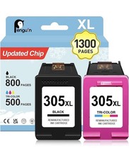 Ink Cartridges Compatible with HP 305XL DeskJet/Envy 305 Printer Black & Colour