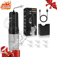 Ear Wax Removal Kit Electric Water Jet Ear Cleaner with 5 Reusable Tips | Safe A