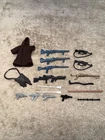 Vintage Star Wars Weapons/Acc Lot Of 18! ORIGINAL! Zuckuss Rifle, Ackbar Baton