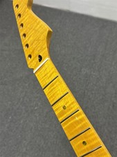 Low price AAA round 22 fret flame Maple Electric Guitar neck yellow gloss part