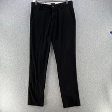 Dockers Mens Chino Pants W30 L32 Slim Fit Black Pantalones Preppy Skinny Leg