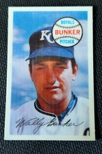 1970 Kelloggs 3D Baseball #70 Wally Bunker - Kansas City Royals