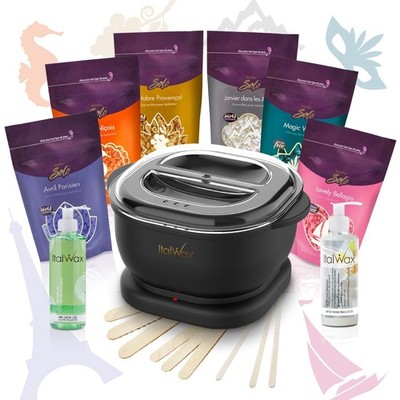 Italwax Brazilian Waxing Kit   Automatic Wax Warmer with Hard Wax Beads, N