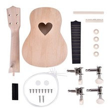 Ukulele DIY Kit, Make Your Own 21 Inch Ukulele Basswood 4 String Ukulele Make...