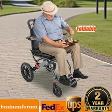 Foldable Transport Wheelchair Traveling Wheelchair Honeycomb Tire Aluminum Alloy