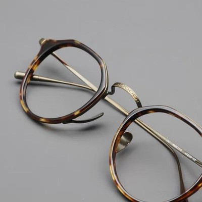Polygon Reading Glasses Men Women Readers Pure Titanium Eyeglass Frames KMN1113
