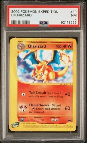 2002 POKEMON EXPEDITION - CHARIZARD NON-HOLO 39/165 - PSA 7