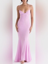 NWOT HOUSE OF CB Loren Pink Corset Maxi Dress sz L