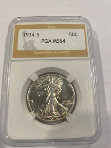 1934 S Walking Liberty Half Dollar MS64