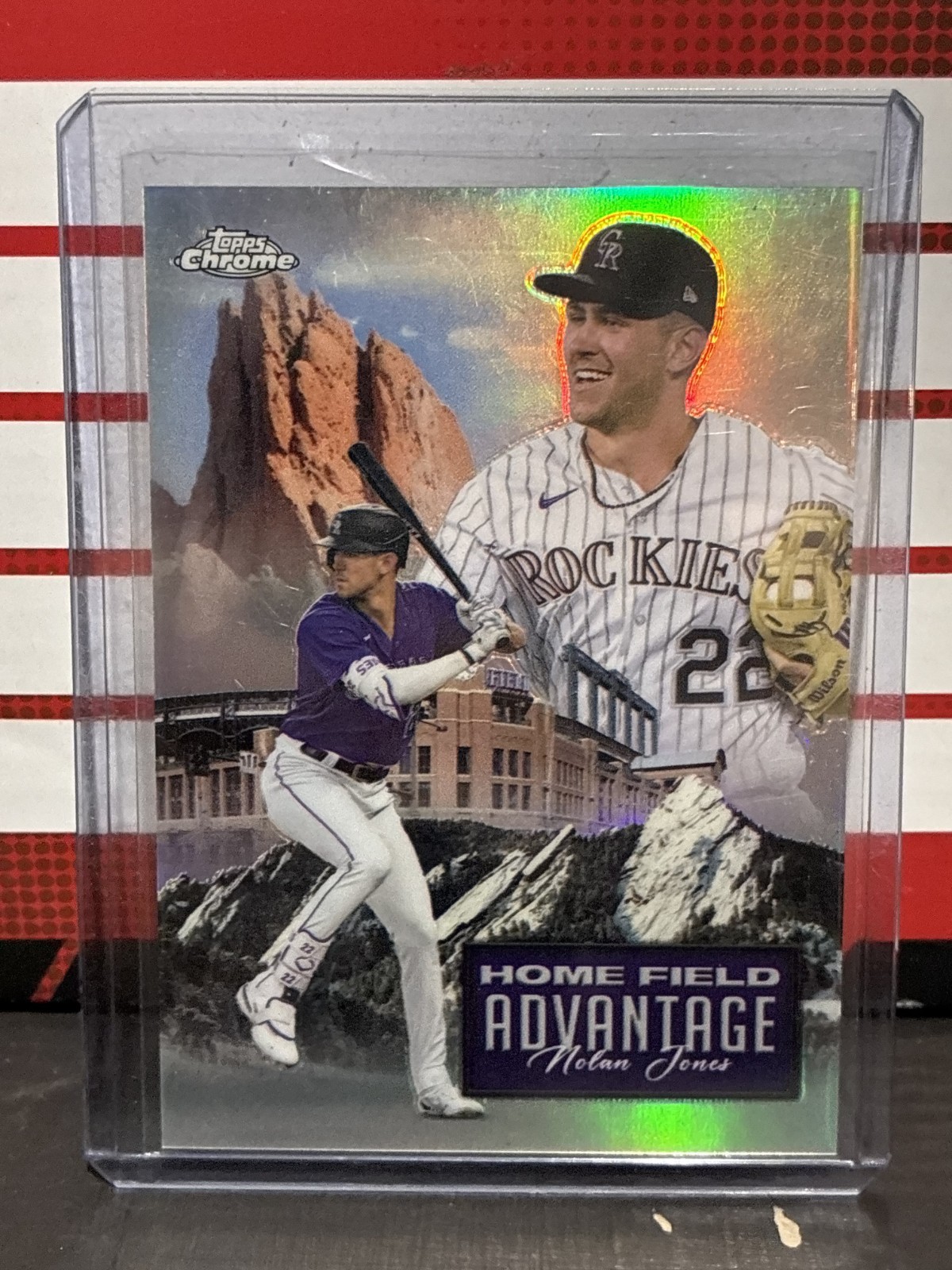 2024 Topps Chrome Update Nolan Jones Home Field Advantage SSP CASE HIT Rockies